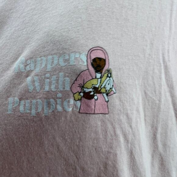 Dog Limited Rappers With Puppies Rare Hip Hop Pink Tee Shirt Unisex Adults Xlarg - Picture 2 of 9